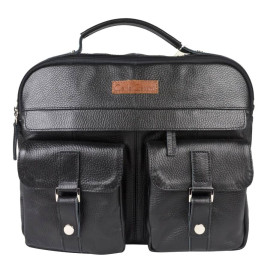 Кожаная мужская сумка Teolo black (арт. 5059-01)